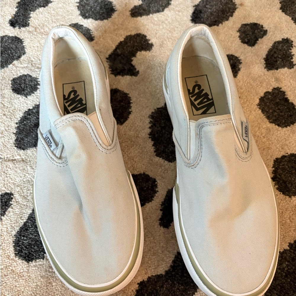 Vans Light Gray Slip-On Sneakers